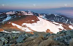 草坪,黎明,山,雪,春天,地形,早晨,迷人,冰镐,阳光光束