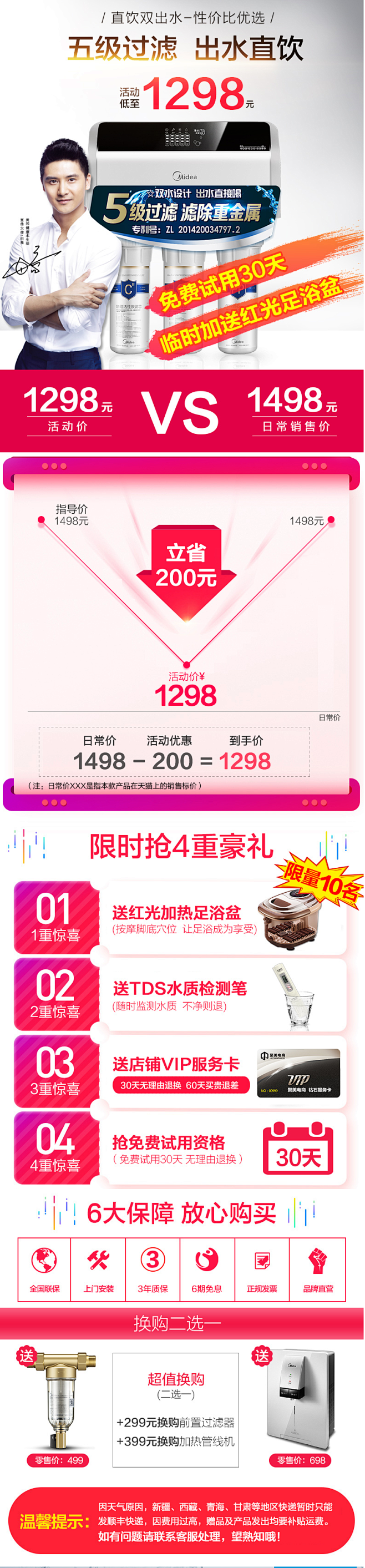 Midea/美的净水器家用直饮自来水过滤...