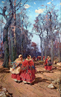 【@米拉閔／台灣微博精選】 : #米拉看畫# 斯捷潘·費奧多羅維奇·科列斯尼科夫（1879-1955）俄羅斯畫家 ​