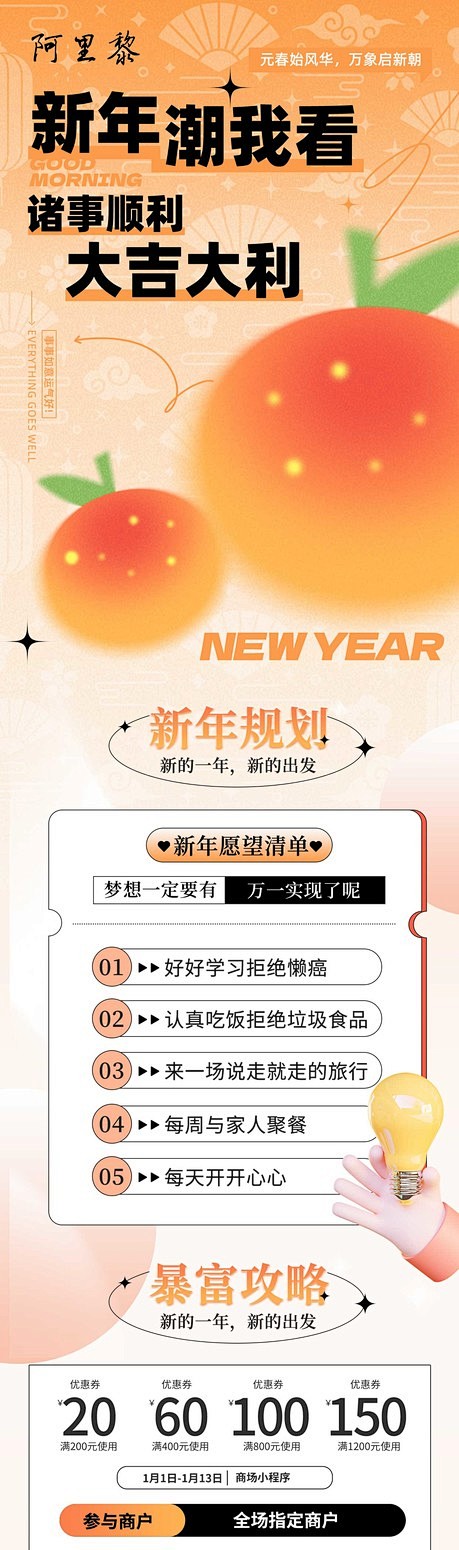 兔年春节新年元旦长图 - 源文件