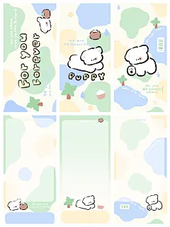 369期简约奶油纹理小狗壁纸套图_1_菠萝果酱_来自小红书网页版