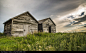 Prairie Granary Bins - stock photo