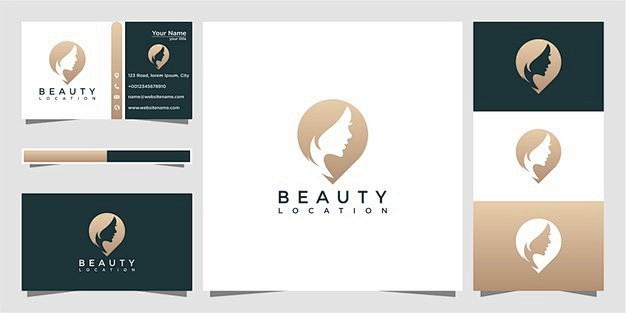 女人侧脸logo标志名片矢量图设计素材