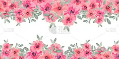 水彩画精美的横旗。花卉图案设计的名片，价格标签，明信片，请柬和印刷。本空间