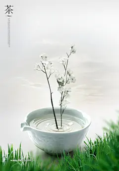 创意文化茶叶茶园花茶绿色叶子文化海报