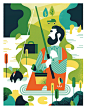 Hedof | Illustrator : Hedof a one-man studio by contemporary illustrator Rick Berkelmans. His bright, playful illustration work has been used for advertising campaigns, art installations, murals, clothing and products for clients from all over the world.