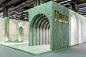 Infinite Majesty by Masquespacio | Temporary structures : Roca Tile presents the most fascinating side of ceramic in Cersaie 2021 The design studio Masquespacio reinterprets for Roca Tile the classic Greco-Latin..