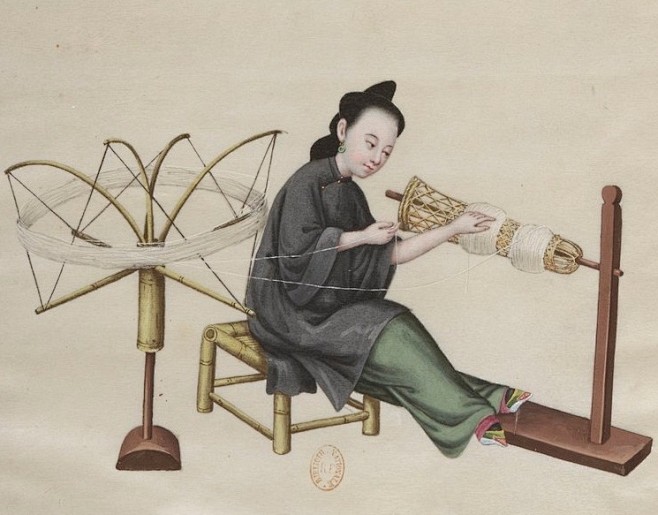 养蚕缫丝与棉布生产图【附：慈禧宫廷丝织业纪实《御香缥缈录》节选与德龄公主老照片】
