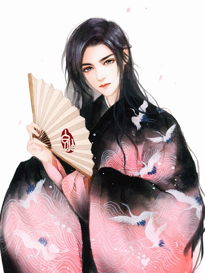古风手绘美男白岫绘