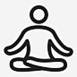 冥想瑜伽坐着 https://88ICON.com 冥想 瑜伽 坐着 放松 人 禅宗 决议图标