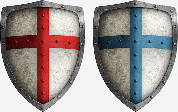 古代十字军盾牌高清素材 保卫 保护 十字...