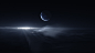 General 5120x2880 space galaxy stars Moon nebula clouds moon rays