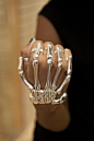 Skeleton Hand Bracelet- Gold