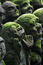 Laughing Buddha Statues in Kyoto, Japan