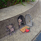 David Zinn 有趣的街头涂鸦 