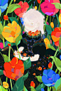 花野盛开的瞬间_mumumumu鱼__插画师作品_涂鸦王国gracg.com