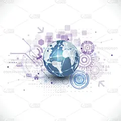 技术未来的数字模板技术，商业媒体演示