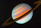 35年前的土星，旅行者1号飞掠土星25天前拍摄，拍摄于1980年10月18日。