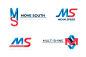 ms字母logo标志矢量图素材