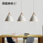 北欧ins餐厅卧室现代极简创意餐厅灯吧台咖啡厅简约三头皮带吊灯-淘宝网