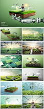 13款农场农业蔬菜大棚智能科技背景PSD格式2022923 - 设计素材 - 比图素材网