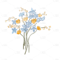水彩画-复古干花元素