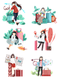旅游合集人物插画2