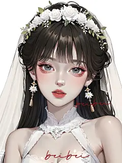 壁纸|头像·纯白花嫁