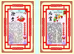 中国传统节日  - 源文件下载【酷图网】除夕,元宵,中国节日,传统节日,学校展板,展板模板,
