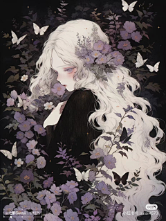 舞蝶1111采集到插画小女孩