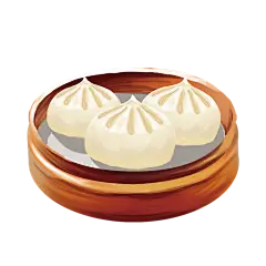 卡通手绘包子小笼包