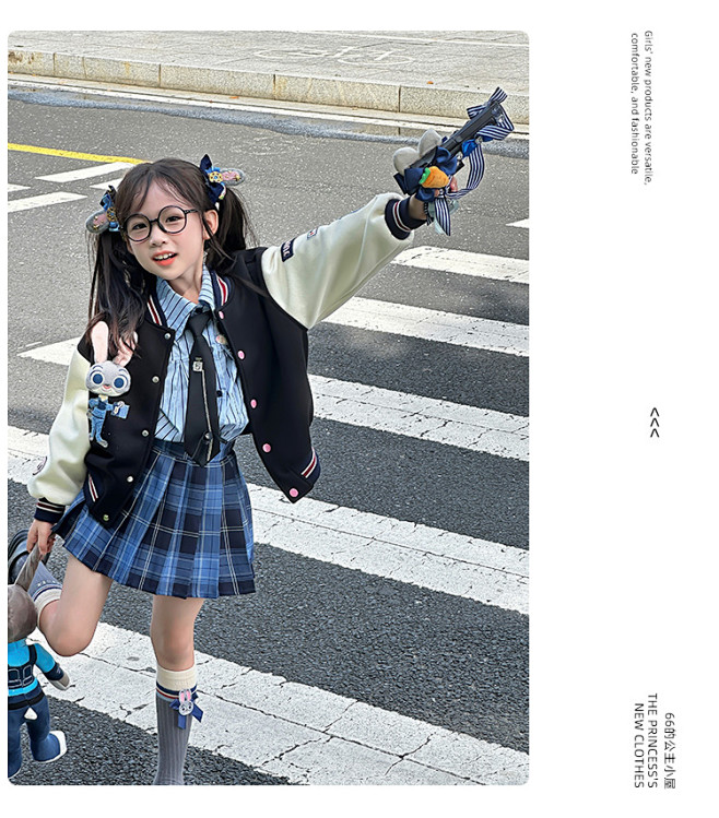 迪士尼正版童装兔子警官棒球服2024新款...