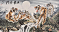 当代实力派画家蒋伟老虎图 值得收藏保存的名家动物画