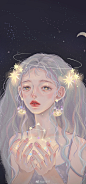【十二星座·天秤座】手绘插画壁纸—gua老师—微博