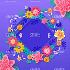 纸质花朵背景   - 源文件下载【酷图网】纸质花朵背景,折纸风格花朵,纸质风格,花朵,鲜花,手工艺品,装饰花朵,