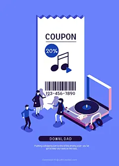 2.5D商业插图  音乐