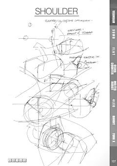 赛得·米德 （Syd Mead) 美国工业设计大师，科幻设计师，插画艺术家等。Mead Gundam Complete Scans 高达逆A 机械设定集共328P 此页面为 (131)