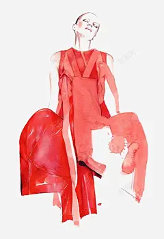 时尚水彩模特插画 免费下载 页面网页 平面电商 创意素材