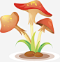 蘑菇 卡通 插画 素材6