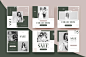End of season summer sale instagram post set Free Vector