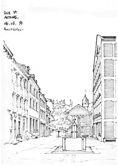 国外大师建筑手绘 素描 速写 绘画 (629)