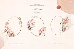 插画 | 珊瑚色华丽波西米亚时尚温暖完美色调婚礼水彩手绘人物花卉动物植物素材 – 云瑞设计