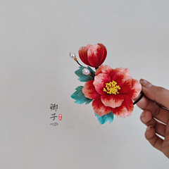 歌歌~采集到非遗绒花