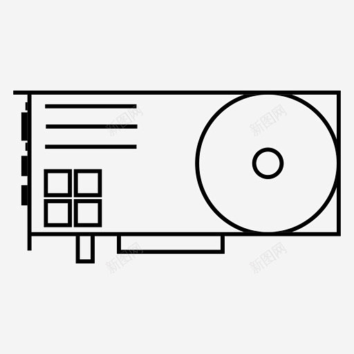 gpu显卡gpu集合图标平面电商创意素材