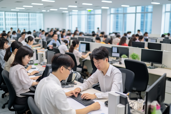 白领微笑职业装上班族企业摄影图