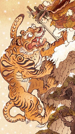 叼橄榄的小妖采集到和风&新中式插画