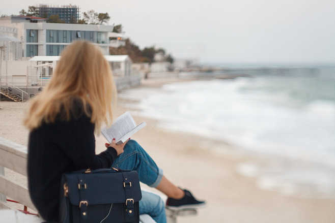 girl reading a book