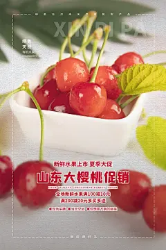 大气樱桃水果宣传海报 (81)
