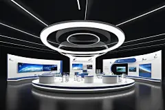 科学技术馆现代科技展厅摄影图