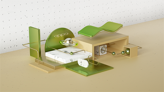 3D建模、孟菲斯、室内设计、舞台设计、布...